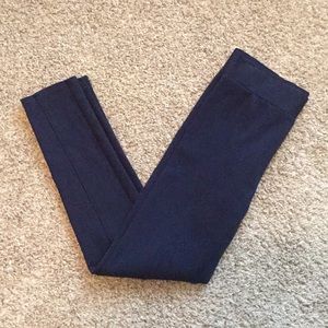 Navy Pintuck Leggings